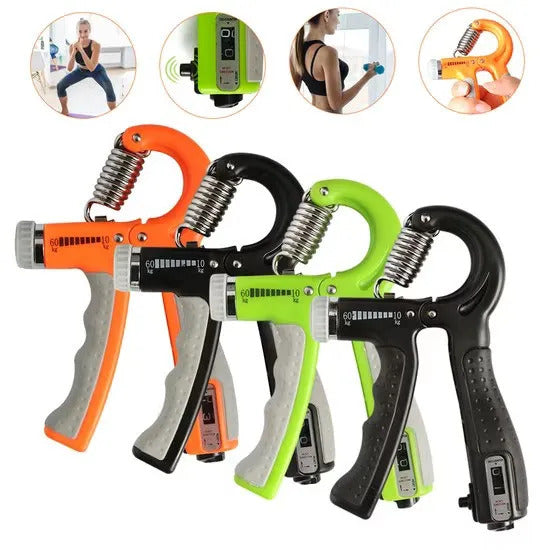 Counter Hand Gripper Adjustable Strength Exerciser with Digital Counter for Forearm & Finger Training