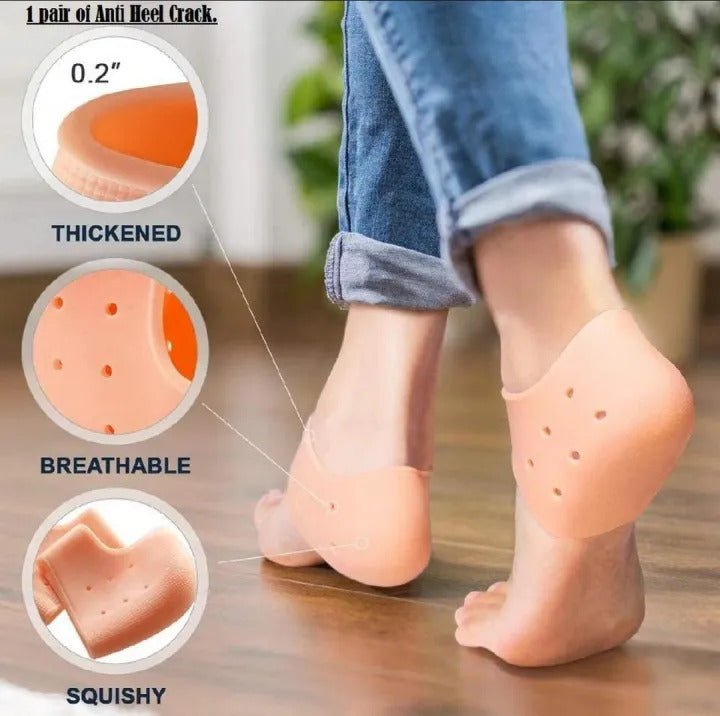 Silicone Gel Half Heel Pads (1 Pair) | Cushioned Heel Inserts for Foot Comfort & Shoe Fit