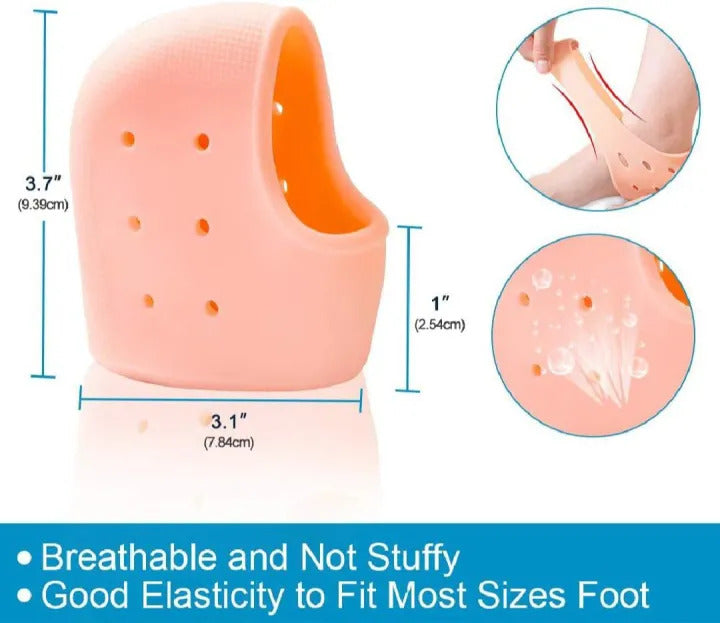 Silicone Gel Half Heel Pads (1 Pair) | Cushioned Heel Inserts for Foot Comfort & Shoe Fit