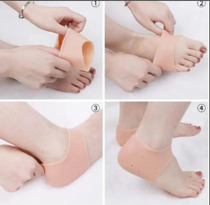 Silicone Gel Half Heel Pads (1 Pair) | Cushioned Heel Inserts for Foot Comfort & Shoe Fit