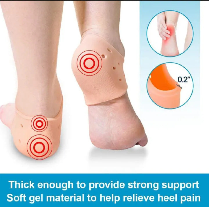 Silicone Gel Half Heel Pads (1 Pair) | Cushioned Heel Inserts for Foot Comfort & Shoe Fit