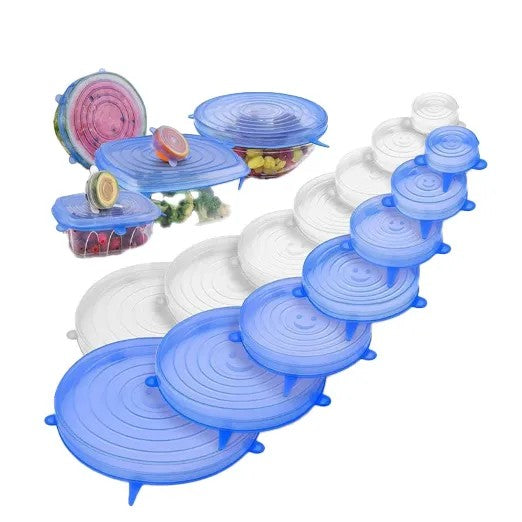 Silicone Stretch Lids Set for Food Storage | Reusable Food Covers for Bowls, Cups & Containers