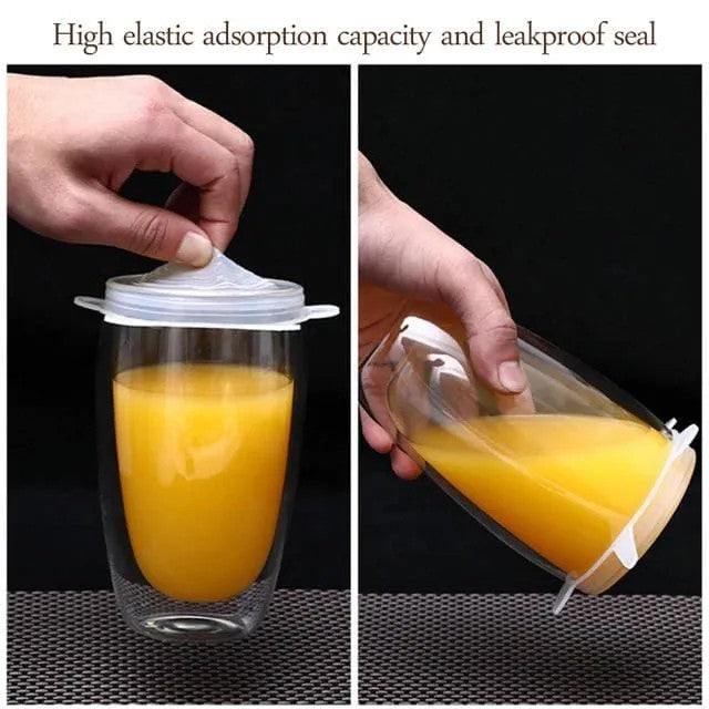 Silicone Stretch Lids Set for Food Storage | Reusable Food Covers for Bowls, Cups & Containers