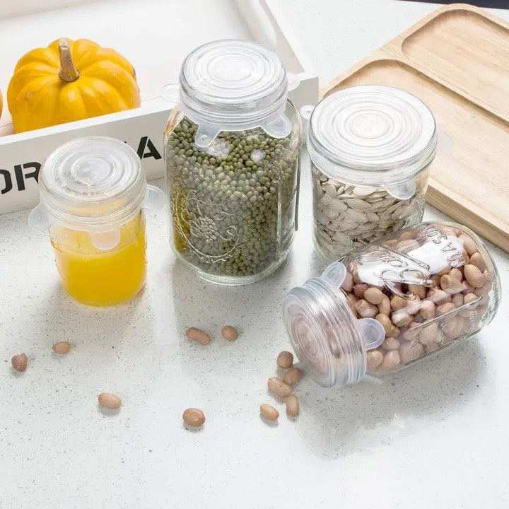 Silicone Stretch Lids Set for Food Storage | Reusable Food Covers for Bowls, Cups & Containers