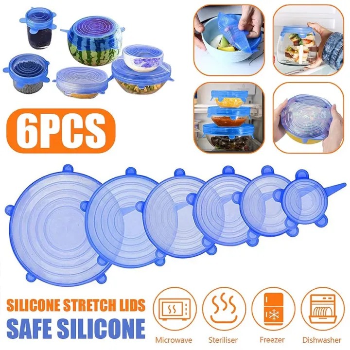 Silicone Stretch Lids Set for Food Storage | Reusable Food Covers for Bowls, Cups & Containers