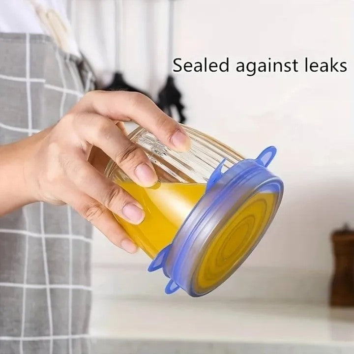 Silicone Stretch Lids Set for Food Storage | Reusable Food Covers for Bowls, Cups & Containers