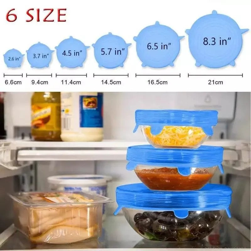 Silicone Stretch Lids Set for Food Storage | Reusable Food Covers for Bowls, Cups & Containers