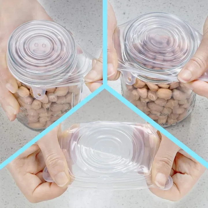 Silicone Stretch Lids Set for Food Storage | Reusable Food Covers for Bowls, Cups & Containers
