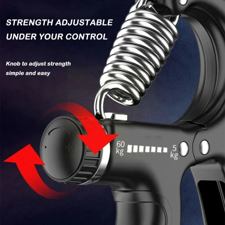 Counter Hand Gripper Adjustable Strength Exerciser with Digital Counter for Forearm & Finger Training