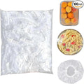 100 PCS Disposable Stretch Bowl Covers | Elastic Food Storage Covers | BPA Free