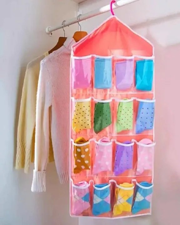 Clear Multi-Pocket Hanging Organizer