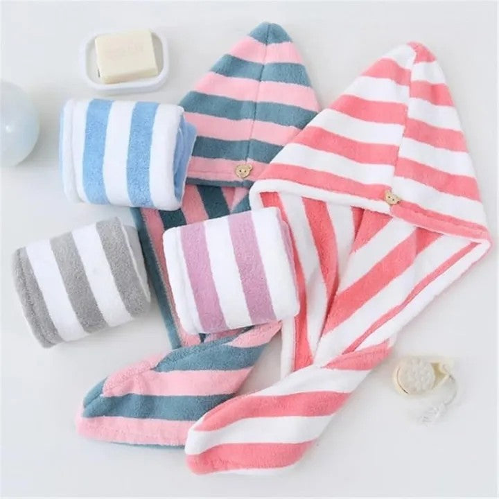 Hair Towel Cap | Quick Dry Microfiber Hair Wrap Towel for Women & Girls