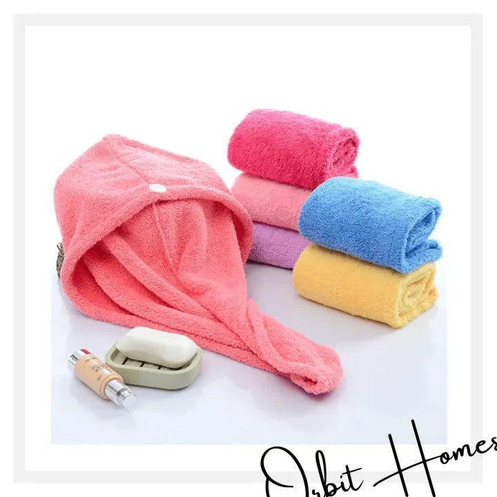 Hair Towel Cap | Quick Dry Microfiber Hair Wrap Towel for Women & Girls