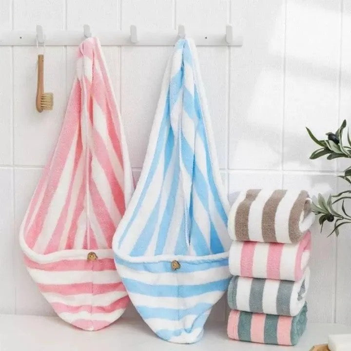 Hair Towel Cap | Quick Dry Microfiber Hair Wrap Towel for Women & Girls