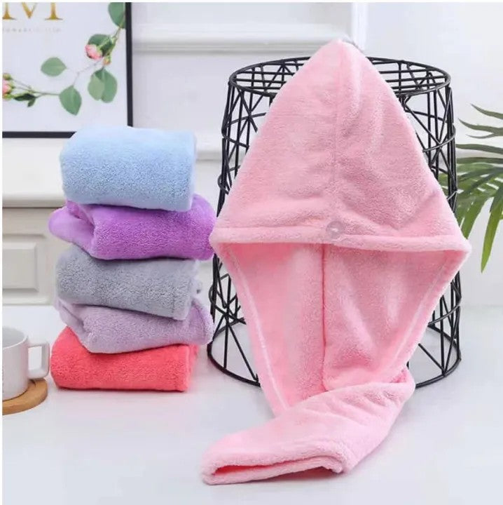 Hair Towel Cap | Quick Dry Microfiber Hair Wrap Towel for Women & Girls
