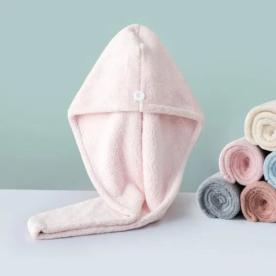 Hair Towel Cap | Quick Dry Microfiber Hair Wrap Towel for Women & Girls