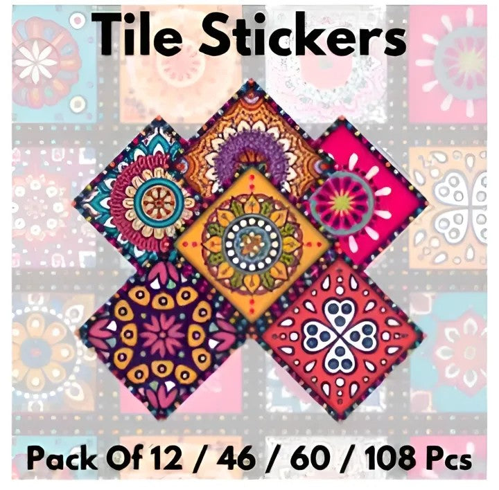 Self-Adhesive Tile Stickers Pack for Home Décor