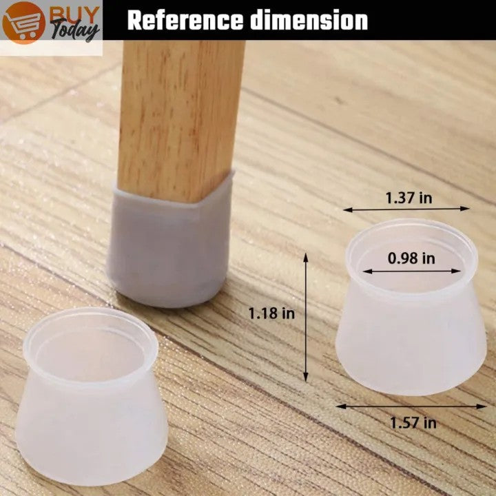 Silicone Caps for Chair & Table Legs | Anti-Scratch Furniture Leg Protectors (Set)
