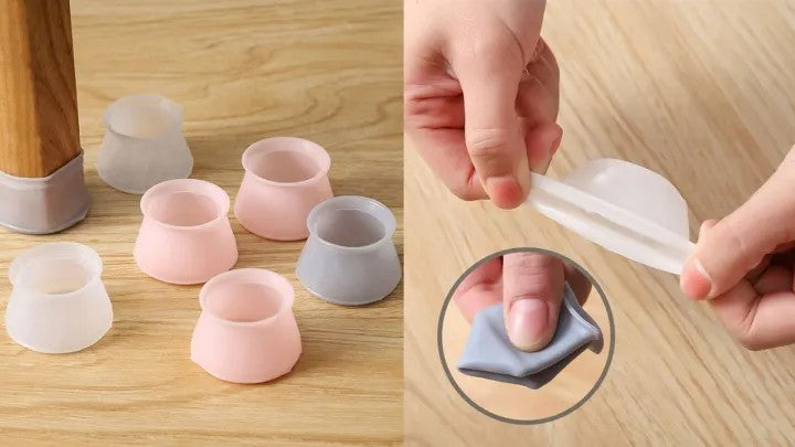 Silicone Caps for Chair & Table Legs | Anti-Scratch Furniture Leg Protectors (Set)