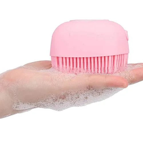 Silicone Bath & Body Brush with Soap Dispenser | Soft Exfoliating Shower Scrubber for Body Cleansing