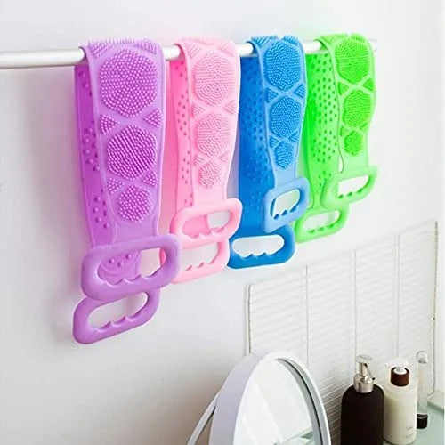Back Scrubber Bath Belt for Shower | Exfoliating Body Scrub Belt with Handles