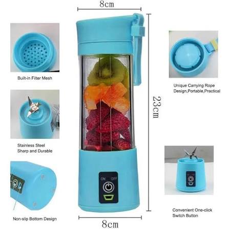 Portable Blender Design and Dimensions