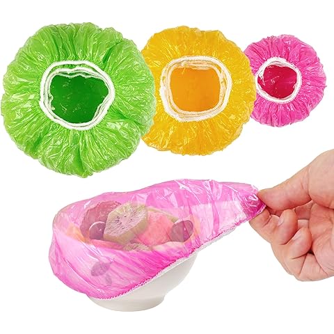 100 PCS Disposable Stretch Bowl Covers | Elastic Food Storage Covers | BPA Free