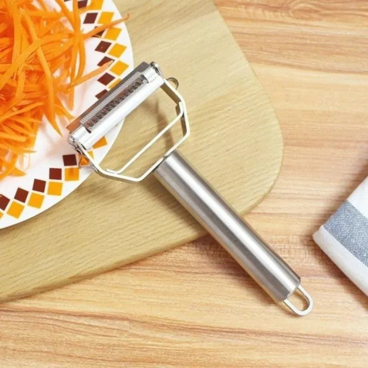 Julienne & Vegetable Peeler for Kitchen | 2-in-1 Stainless Steel Fruit & Vegetable Peeler