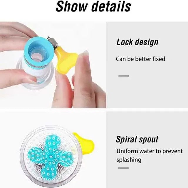 Universal Fan Faucet Nozzle for Kitchen Sink | 360° Rotating Water Saving Tap Extender