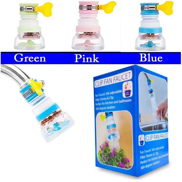 Universal Fan Faucet Nozzle for Kitchen Sink | 360° Rotating Water Saving Tap Extender