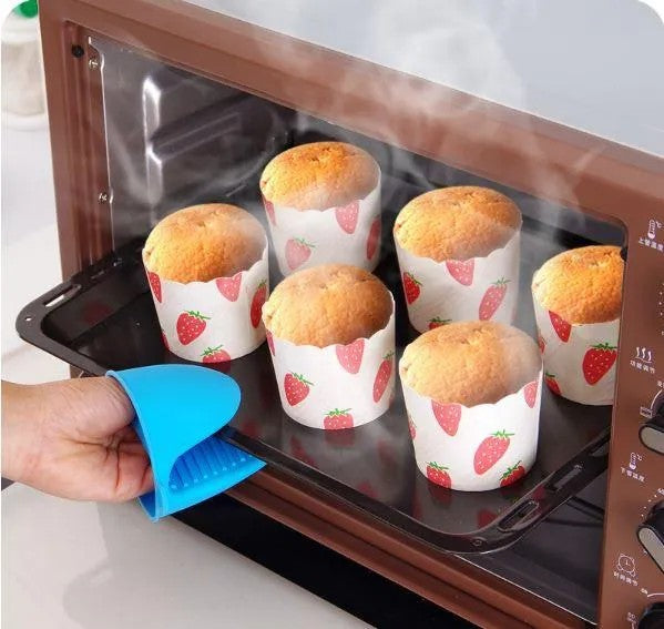 Silicone Heat Resistant Kitchen Gloves | Non-Slip Cooking, Baking & BBQ Oven Gloves (1 Pair)