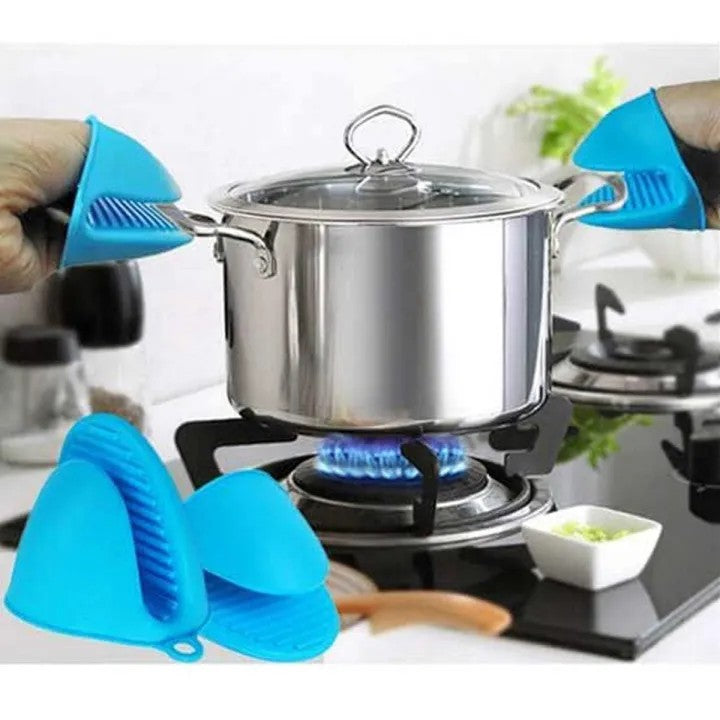 Silicone Heat Resistant Kitchen Gloves | Non-Slip Cooking, Baking & BBQ Oven Gloves (1 Pair)
