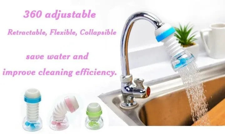 360° Faucet Nozzle Tap Extender | Universal Rotating Sink Sprayer for Kitchen & Bathroom