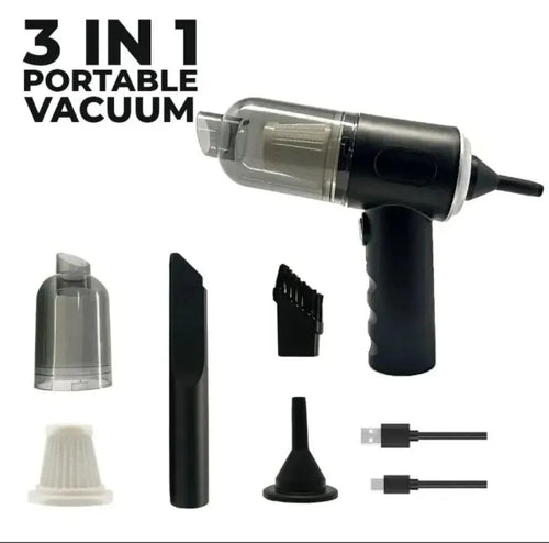 3-in-1 Portable Car Vacuum Cleaner – Wireless Vacuum & Blower