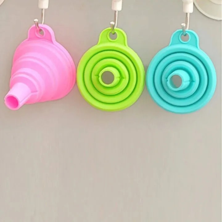 Foldable Silicone Funnel for Bottles | Collapsible Kitchen Funnel for Liquid & Dry Ingredients