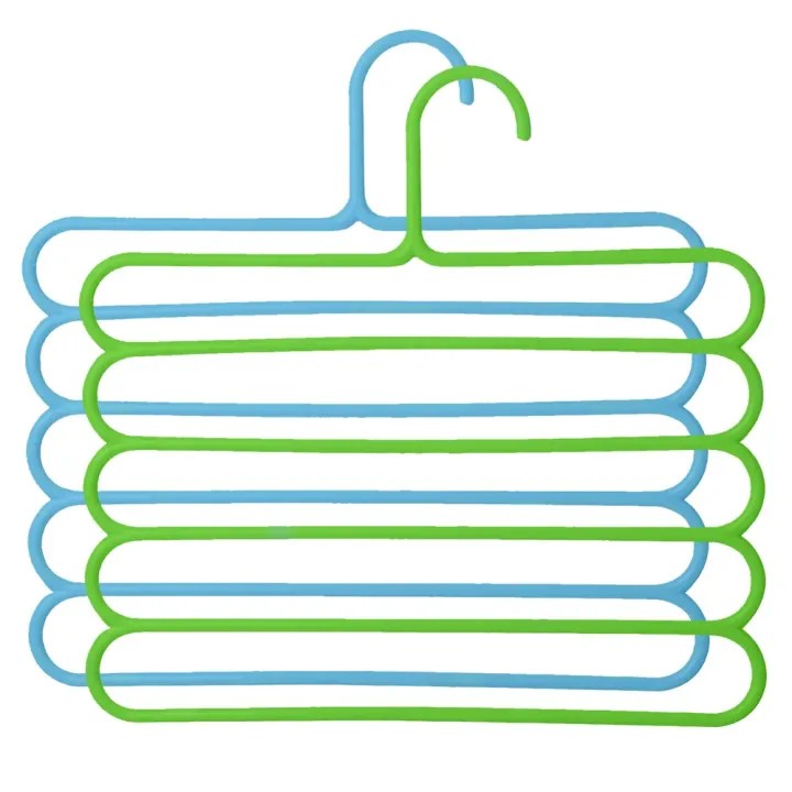 Multi-Layer Clothes HaMulti-Layer Clothes Hanger Space Saver | 5-Layer Closet Organizer for Shirts, Pants & Scarvesnger Space Saver