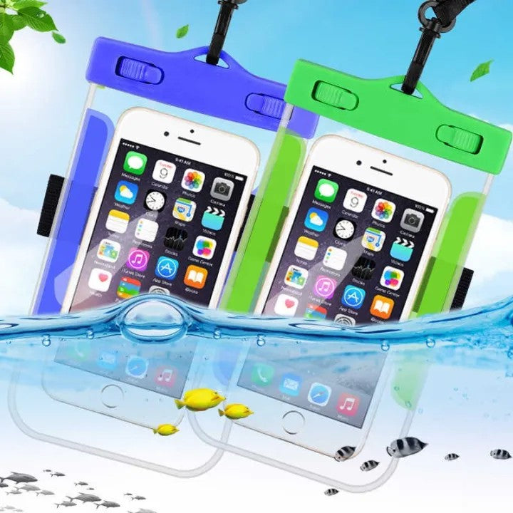 Waterproof Mobile Case for Travel & Outdoor Use | Universal Touch Screen Phone Pouch with Lanyard
