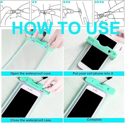 Waterproof Mobile Case for Travel & Outdoor Use | Universal Touch Screen Phone Pouch with Lanyard