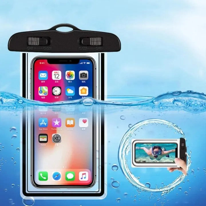Waterproof Mobile Case for Travel & Outdoor Use | Universal Touch Screen Phone Pouch with Lanyard