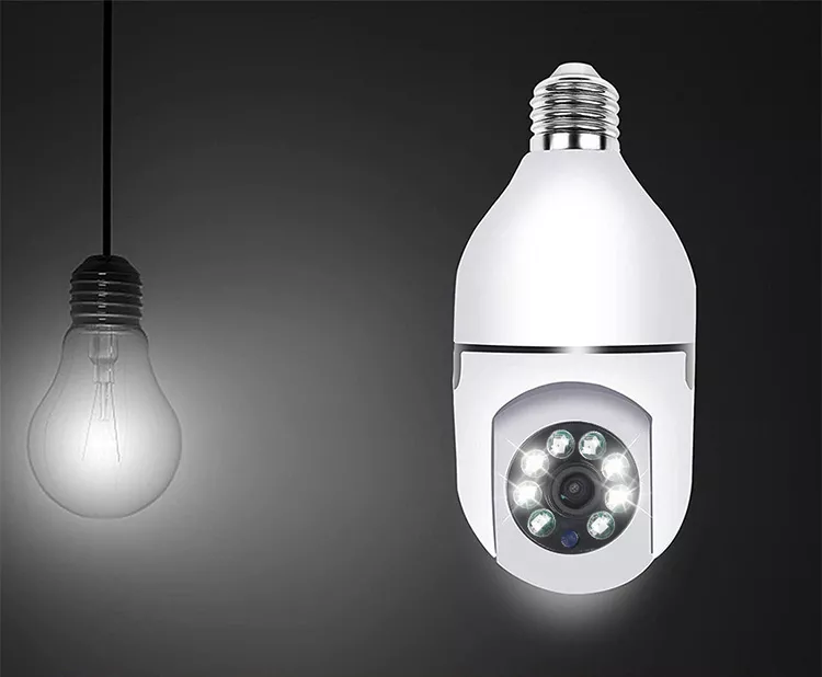 2MP WiFi Bulb CCTV Camera – 360° View & Motion Alerts