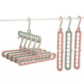 9-Hole Space-Saving Clothes Hanger | Multifunction Closet Organizer for Shirts, Pants & Coats