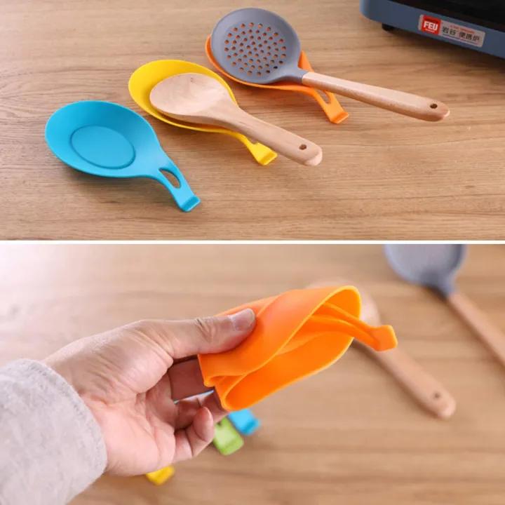 Kitchen Spoon Rest for Countertop | Heat Resistant Spoon Holder & Utensil Rest for Cooking
