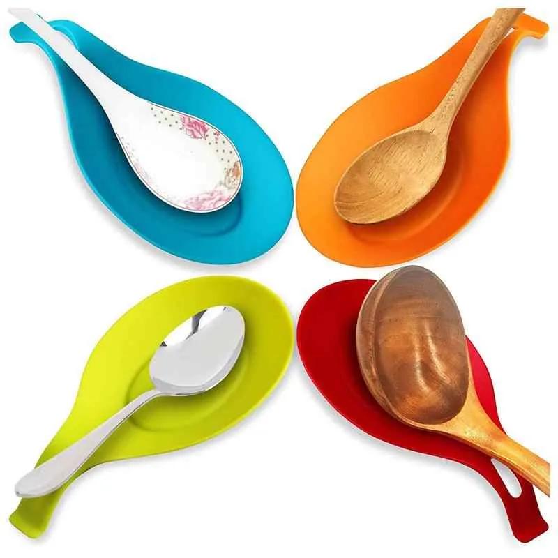 Kitchen Spoon Rest for Countertop | Heat Resistant Spoon Holder & Utensil Rest for Cooking