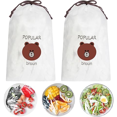 100 PCS Disposable Stretch Bowl Covers | Elastic Food Storage Covers | BPA Free