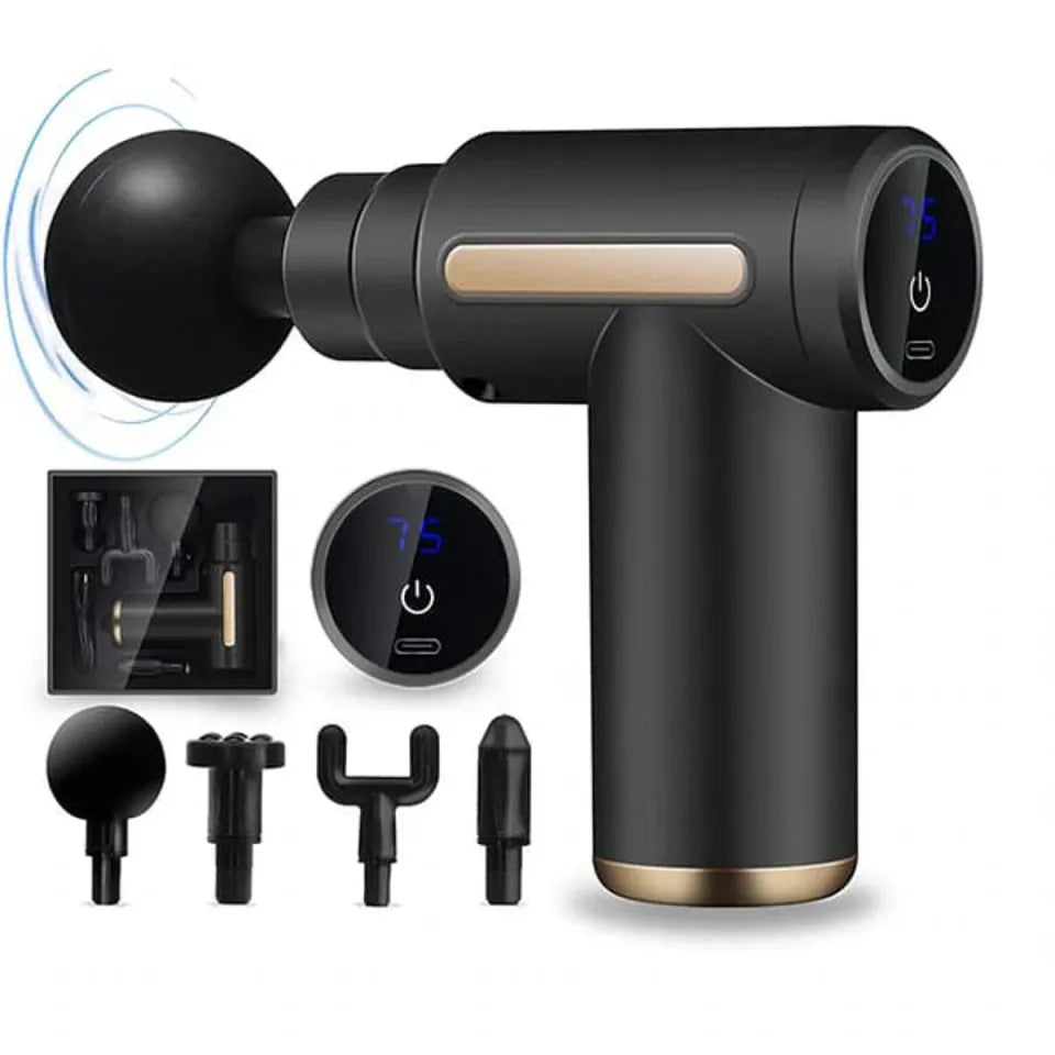 Mini Massage Gun with Four Massage Head Attachments
