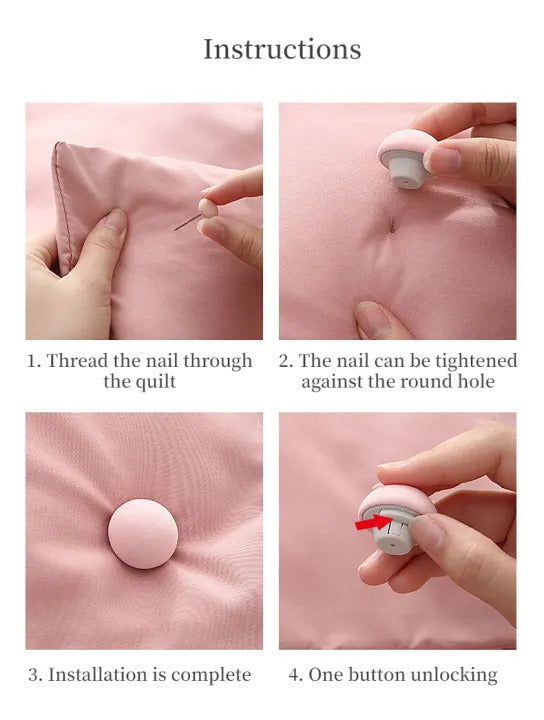 Bedsheet Quilt Clips for Mattress & Covers | Non-Slip Bed Sheet Holder Grips | Duvet Fasteners (Set