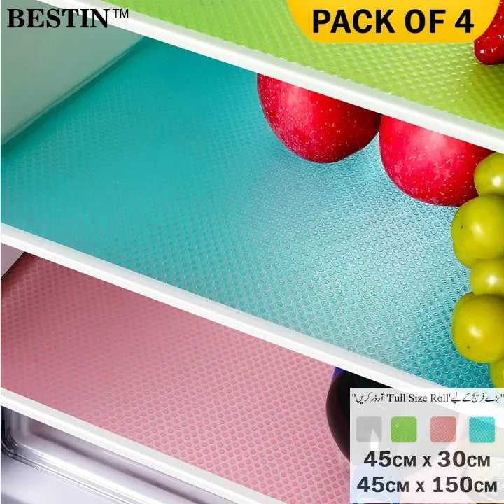 Refrigerator Silicone Mat | Washable Non-Slip Fridge Shelf Liner for Kitchen Storage