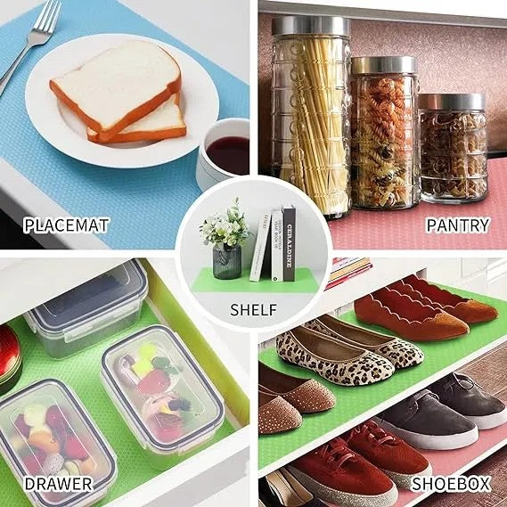 Refrigerator Silicone Mat | Washable Non-Slip Fridge Shelf Liner for Kitchen Storage