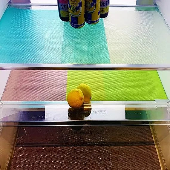 Refrigerator Silicone Mat | Washable Non-Slip Fridge Shelf Liner for Kitchen Storage