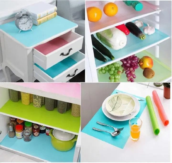 Refrigerator Silicone Mat | Washable Non-Slip Fridge Shelf Liner for Kitchen Storage